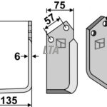 Fræserkniv venstre 521064
