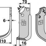Fræserkniv venstre Maschoi(19100424)