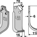 Fræserkniv højre Maschio (19100423)