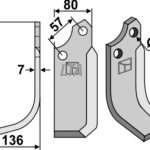 Fræserkniv venstre Muratori (12012602)