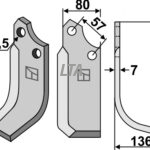 Fræserkniv højre Muratori (12012502)