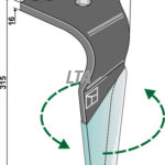 Rotorharvetand venstre (DURAFACE)