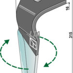 Rotorharvetand (DURQFACE) højre