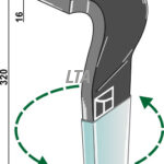 Rotorharvetand Hård V. kuhn 2 huller