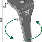 Rotorharvetand Amazone KG venstre