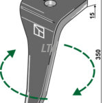 Rotorharvetand Amazone KG højre