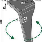 Rotorharvetand Amazone  venstre