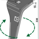 Rotorharvetand Amazone højre