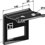 Holder til tand 100x16 80x80 incl bolt