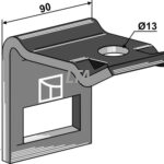 Holder til tand 65 x 12  70x70 prof