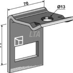Holder til tand 45 x 12 60x60 profil