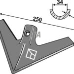 Radrenseskær  250 mm Uden Bolt