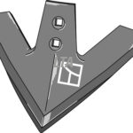 Gåsefodsskær, valset udførelse incl bolt hulafstand 45mm