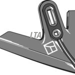 Gåsefodsskær, smedet 310x10 incl bolte hul afst. 45-75mm