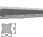 Frontlæssertand - 820mm