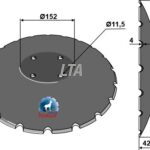 Catrosskive Ø120 4 hul - Ø460 som Carrie