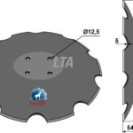 Takket Disc 4 huls Ø98 - Ø510