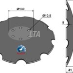 Tallerken takket med fladt center Ø462
