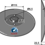 250 mm såskive til Kuhn