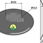 Catrosskive glat til Amazone 4 hul Ø 110