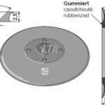 300 mm såskive med gummibelægning Kuhn