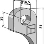 Holder for slagle Ø16,5