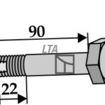 M16x1,5x90 M 26,5 mm Hoved