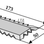 Halmsnitter kniv Riflet 173x50x4 Ø18,2