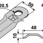 Kniv for græssnitter