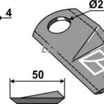 Kniv for græssnitter/John Deere