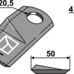 Kniv for græssnitter/John Deere