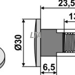 Bolt skårlæggerkniv M10x1,5 (56210100)