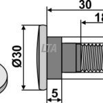 Bolt for græssnitter kniv M12x1,75 - 12.