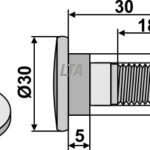 Bolt for græssnitter kniv M12x1,75