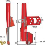 Sårør komplet  med 4 gummiskiver, højre