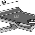 Holder til tand 32 x10 50x6 profil m bol