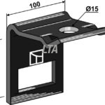 Holder til tand 70 x 12  80x80 profil