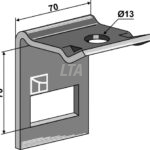 Holder til tand 45 x 10  60x60 profil