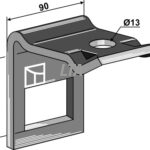 Holder til tand 60 x10 80 profil u bolt