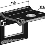 Holder til tand 80 x10  60x60
