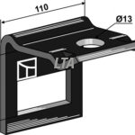Holder til tand 80 x 10     70x70 profil