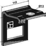 Holder til tand 80 x 10  80x80