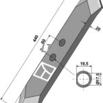 Lige grubberspids til Kverneland incl bo