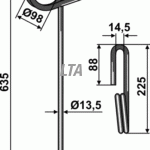 Striegel 13,5 x 635 köckerling 501132