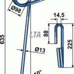 Striegel 13 x 635 köckerling 501132