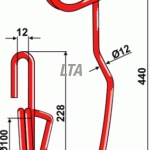 Enkelt striegeltand väderstad højre