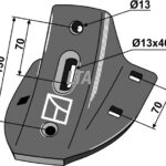 Universal skærfod 10 mm 45-75 incl bolte