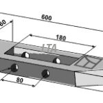 Grubbespids  40x60x600 hul 80mmDalbo