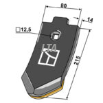 Hårdbelagt spids 14 mm til Thorit
