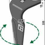 Rotorharvetand Amazone KG  højre